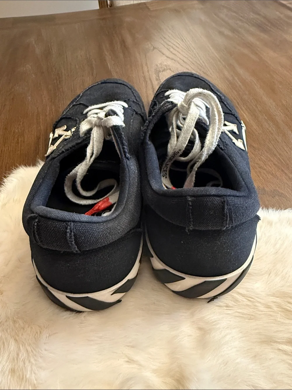 Off White Low Vulcanized canvas sneakers in black and white Lace-Up Sneakers 46 - Picture 4 of 9